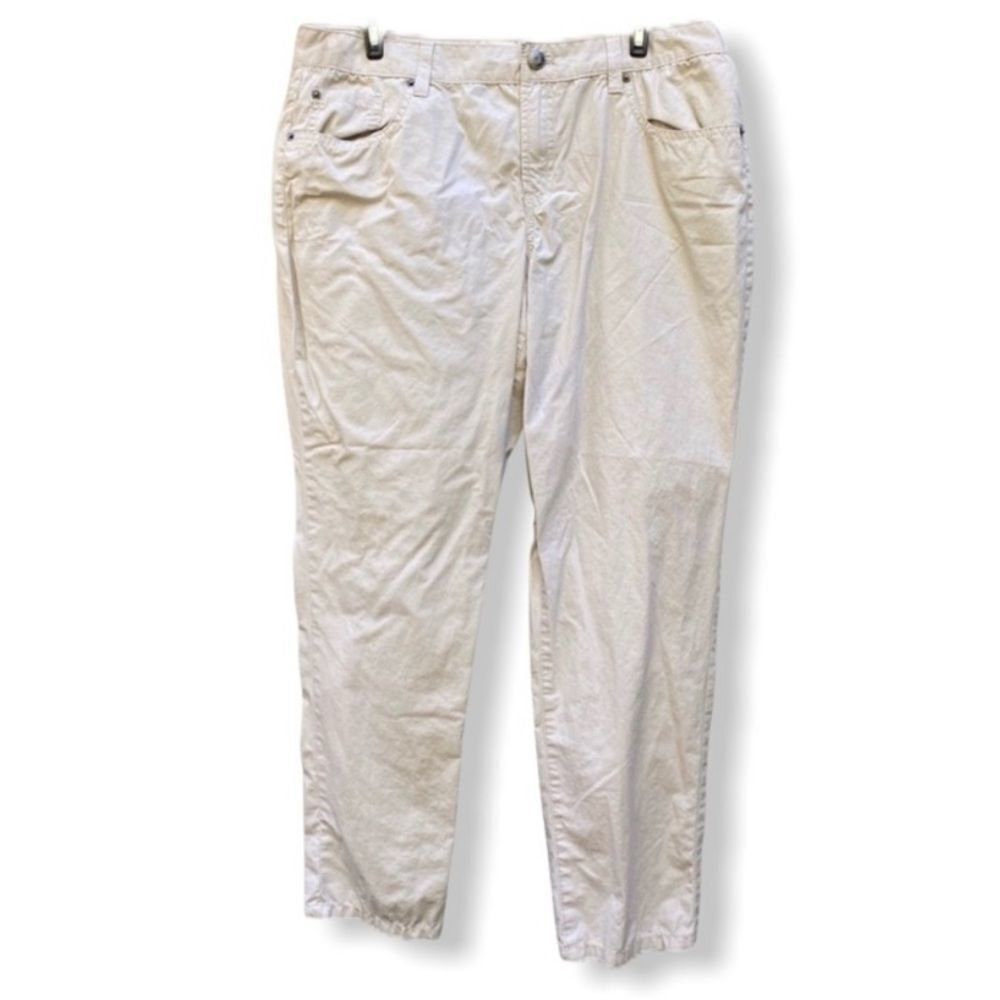 BASS Boyfriend Fit Cotton Pants‎ in Sandstone nwt
